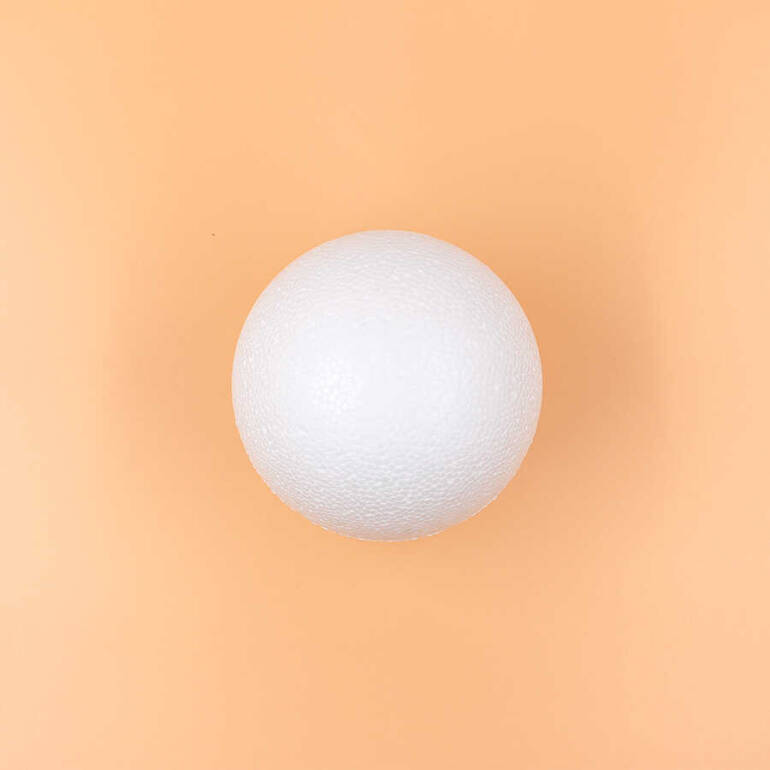10 Adet-Strafor Köpük Top(12 cm) - 1