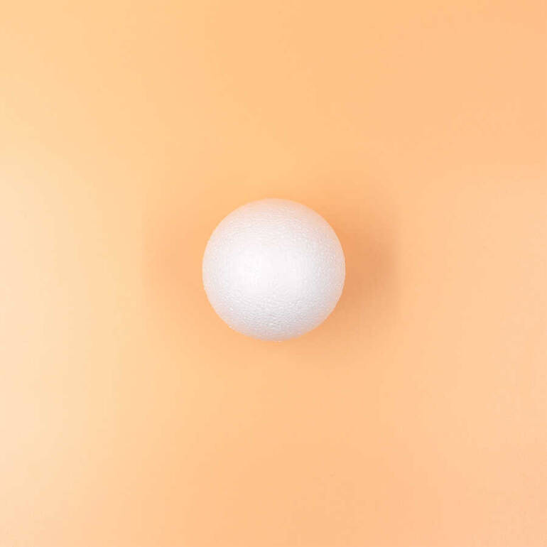 10 Adet-Strafor Köpük Top(8 cm) - 1
