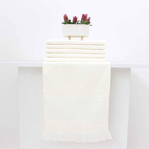 FİESTA ETAMİN JAKARLI KISA SAÇAKLI SOFT HAVLU/30X50/2848-2 - 1
