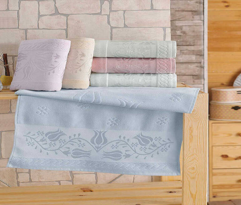 FİESTA RÜZGAR JAKARLI KADİFE HAVLU/6 LI PK./30X50/808-3 - 1