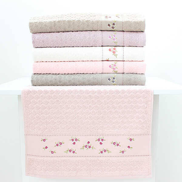 FİESTA SOFT BUKLE JAKARLI NAKIŞLI HAVLU/6 AD. 50X90/2095-3 - 1