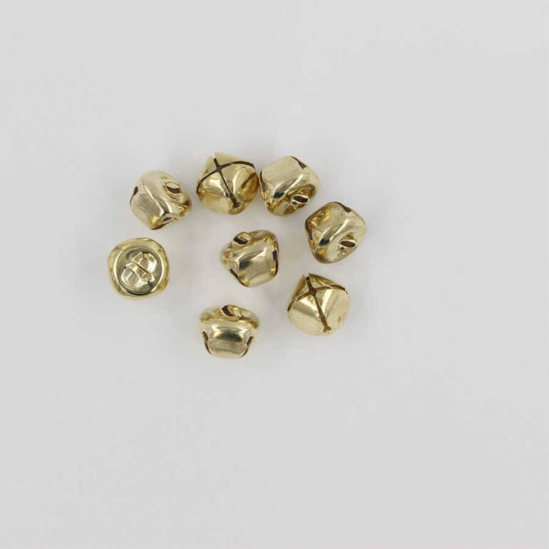 Gold Renk Kulplu Zil,Çan,Çıngırak,Metal-14mm - 1