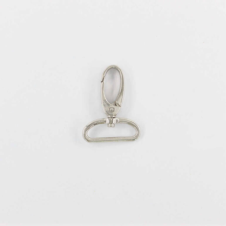 Halkalı Papağan Çanta Klipsi Gümüş 3,2cm - 1