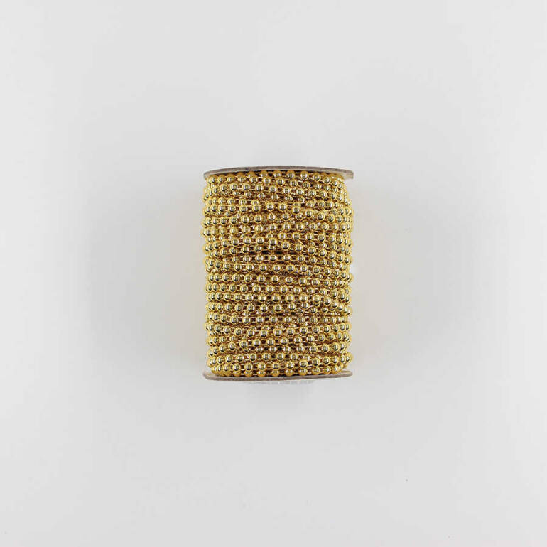 Sıralı Şerit Yarım İnci-3mm/22m-Sarı - 1