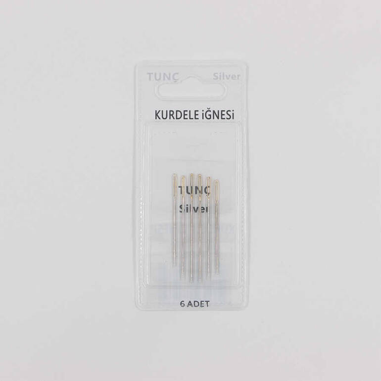 Tunç Silver Kurdele İğnesi/6 Adet/T-08 - 1
